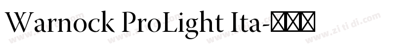 Warnock ProLight Ita字体转换